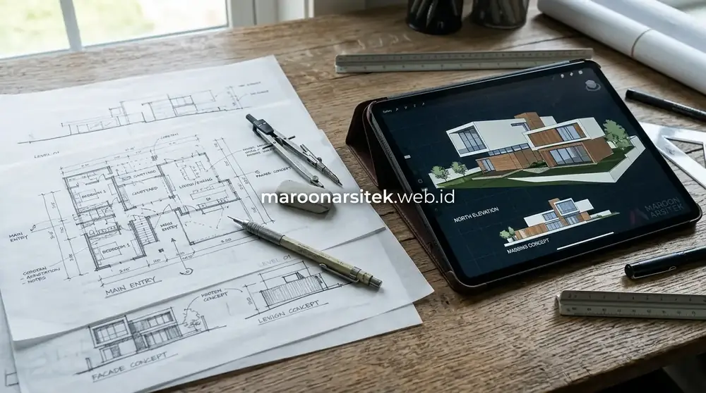 Proses Desain Rumah dari Konsultasi hingga Gambar Kerja Maroon Arsitek