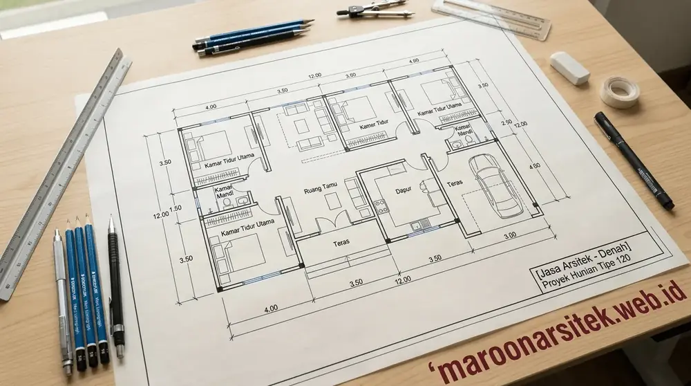 Perencanaan Gambar Kerja & DED Arsitektur — Maroon Arsitek