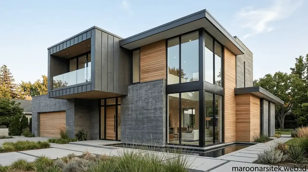 Konstruksi Rumah Mewah 3 Lantai — Maroon Arsitek