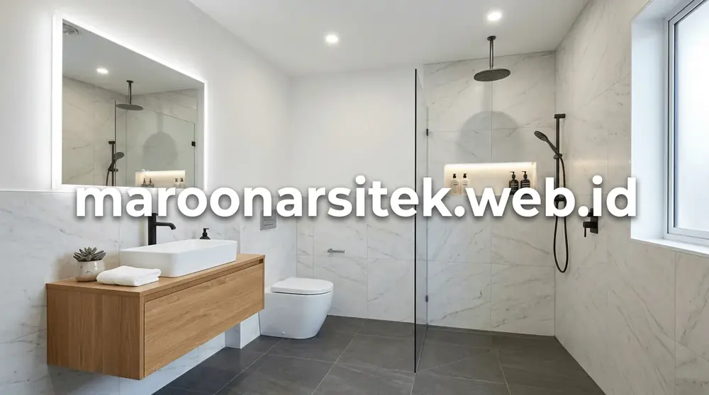 Renovasi Kamar Mandi Modern Luxury — Maroon Arsitek